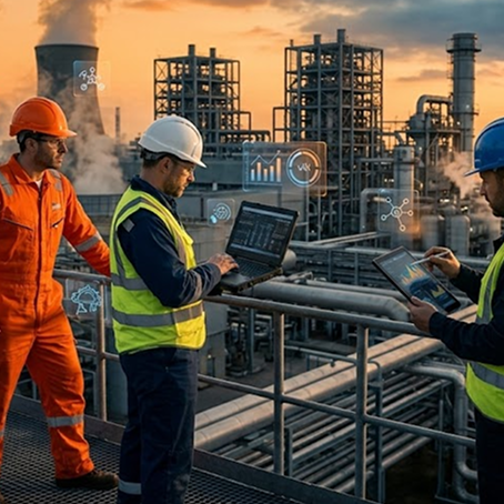 Trust & credibility - team in industrial setting